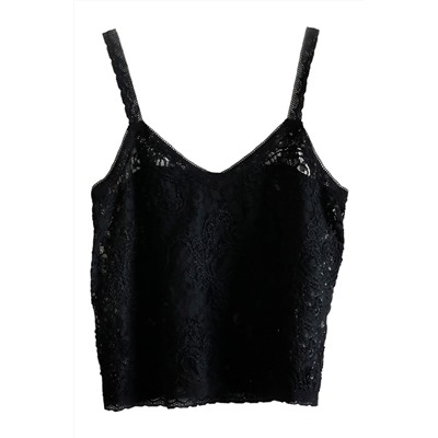 Top de encaje Negro