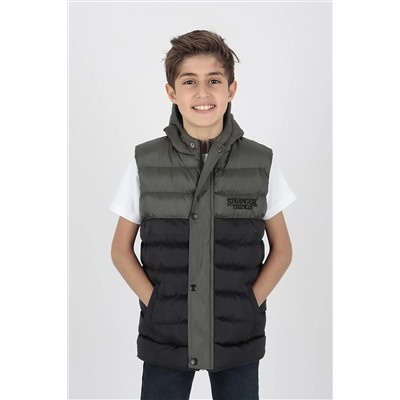 AHENGİM Kids Erkek Çocuk Yelek Erkek Çocuk Şişme Yelek Stanger Nakışlı Ak216162 1-2-10001089