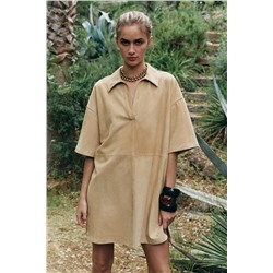 SUEDE LEATHER DRESS ZW COLLECTION LIMITED EDITION