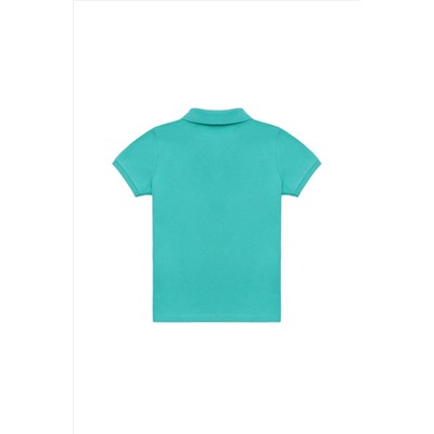 Erkek Çocuk Mint Yeşili Basic Polo Yaka Tişört
