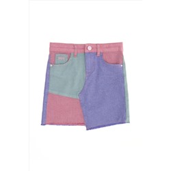 Kız Çocuk Pembe Jean Etek