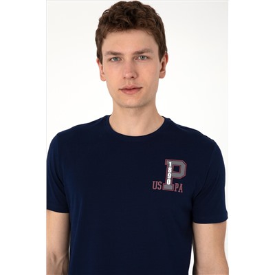 Erkek Regular Fit Bisiklet Yaka Lacivert Tişört