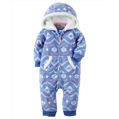 Hooded Fleece Jumpsuit