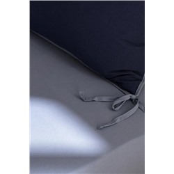 Aimon Tek Kişilik %100 Pamuk Yıkamalı Bağlamalı Nevresim Takımı - Mavi/Lacivert