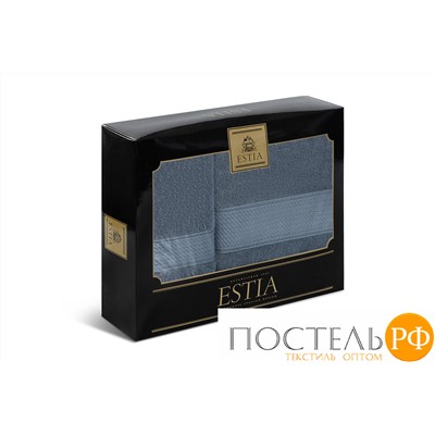 Estia МАРТОС голуб К-т Полотенец  50х80/70х130, 2 пр., 100% хлопок, 450 гр/м2