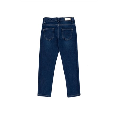 Kız Çocuk Koyu Mavi Jean Pantolon