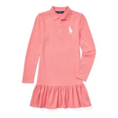 GIRLS 7-16 Stretch Mesh Polo Dress