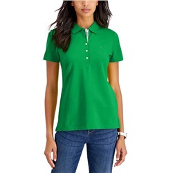 Tommy Hilfiger Women's Solid Short-Sleeve Polo Top