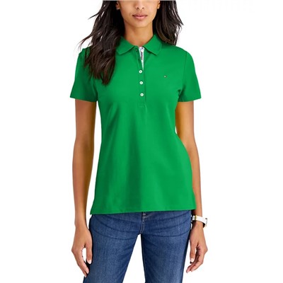 Tommy Hilfiger Women's Solid Short-Sleeve Polo Top