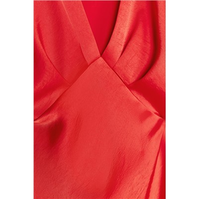 SATIN MIDI DRESS