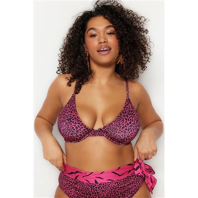Fuşya Balconette Büyük Beden Büyük Beden Bikini Üstü TBBSS23CT00004
