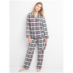 Flannel PJ set with eye mask