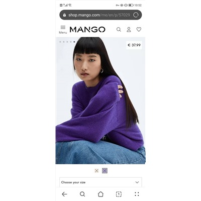Mang*o 💜 женский свитер свободного кроя, экспорт