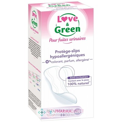 Love&Green Fuites Urinaires - Protège-Slips Hypoallergéniques - Ultra Mini x28