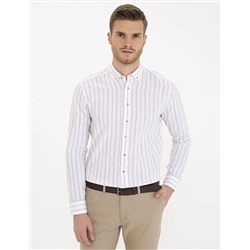 Bej Regular Fit Uzun Kollu Gömlek