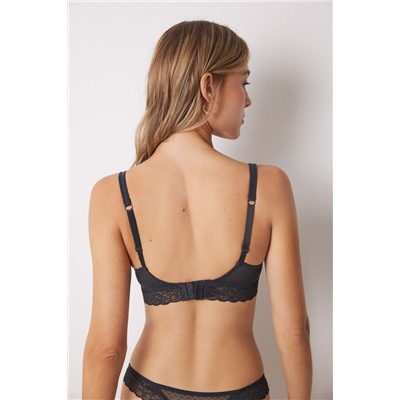 Sujetador top tul plumeti gris