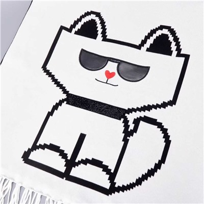 Зимний тёплый шарф с мультяшным котом   KARL LAGERFEL*D ОРИГИНАЛ! 😎