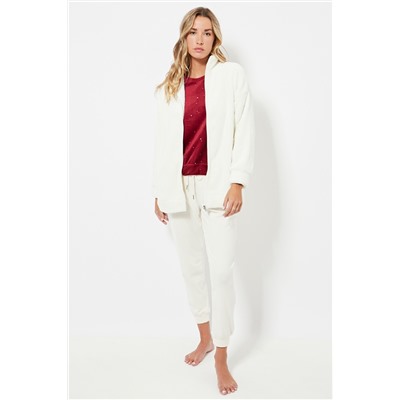 Chaqueta de pijama polar - Blanco