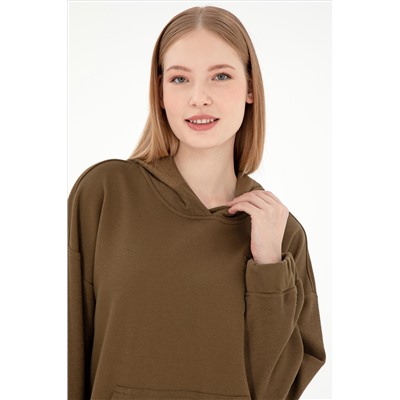 Kadın Haki Sweatshirt