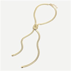 Snake chain tie necklace