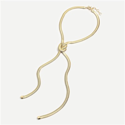 Snake chain tie necklace