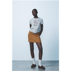 FADED-EFFECT PRINT T-SHIRT