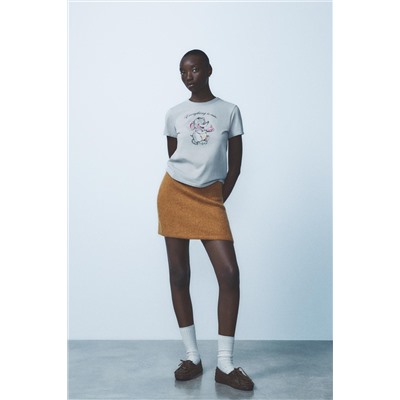 FADED-EFFECT PRINT T-SHIRT