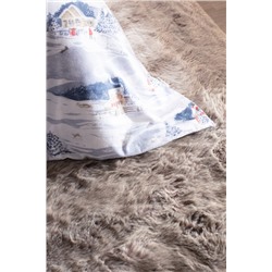 Erig King Size %100 Pamuk Flanel Nevresim Takımı - Mavi
