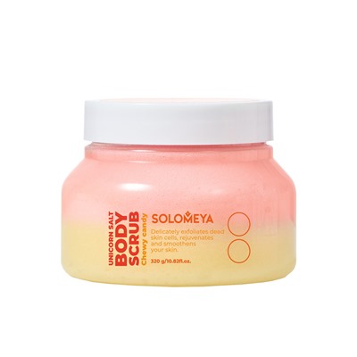 [SOLOMEYA] Скраб для тела солевой МАРМЕЛАД Unicorn Salt Body Scrub Chewy Candy, 350 гр