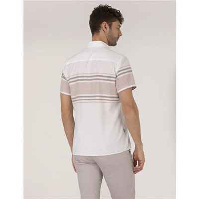 Kahverengi Regular Fit Kısa Kollu Gömlek