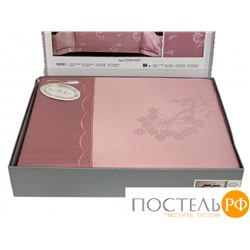 Постельное белье "Карвен" жаккард с оборкой семейный (608) (7пр.)