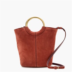 Bracelet bucket bag in Italian suede