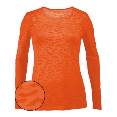 Cherokee Scrubs Halloween Bats Long Sleeve Tee