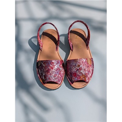 Босоножки -Абаркасы от Ab.Zapatos 320-8 Hojas Rojas АКЦИЯ