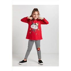 Denokids Fırfırlı Uç Uç Tunik Takım CFF-19S1-095