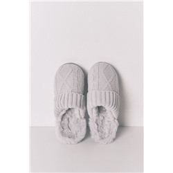 Zapatillas casa punto tricot gris