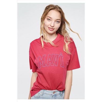 Mavi Logo Baskılı Pembe Tişört Regular Fit / Normal Kesim 1611193-70931