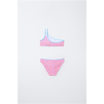 6-14 AÑOS/ BIKINI FLORES CONTRASTE