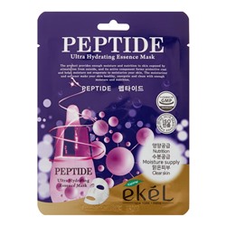 EKEL Peptide Ultra Hydrating Essence Mask Тканевая маска для лица с пептидами 25мл