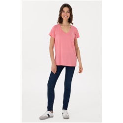 Kadın Pembe Basic Tişört