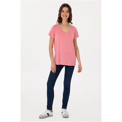 Kadın Pembe Basic Tişört