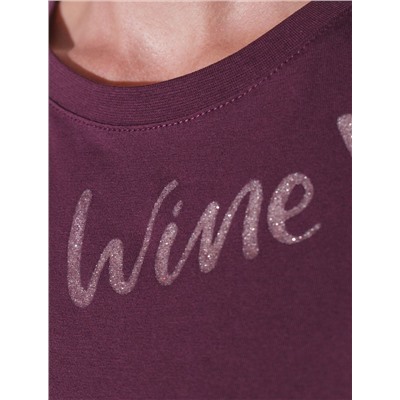 Нарядная футболка с блестящим принтом