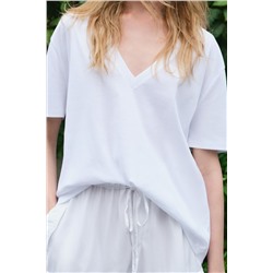 MINIMALIST MERCERISED THREAD T-SHIRT