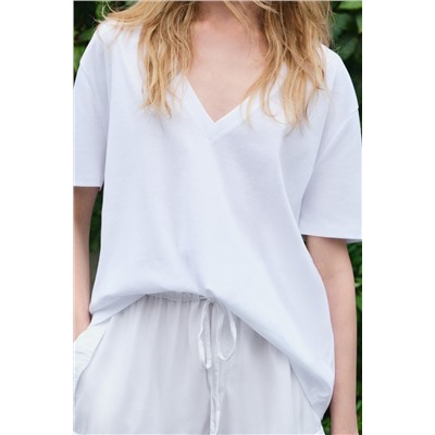 MINIMALIST MERCERISED THREAD T-SHIRT