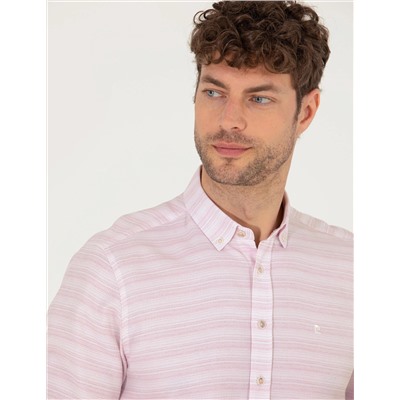 Gül Kurusu Slim Fit Uzun Kollu Gömlek