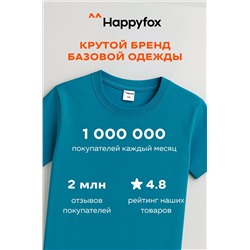 Детская однотонная футболка Happyfox