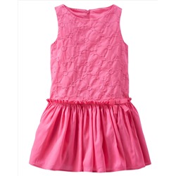 Eyelet Drop-Waist Dress