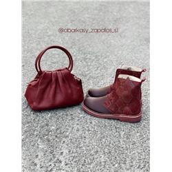 Ab. Zapatos 27025 serpiente Burdeos + PELLE · LUX Burdeos АКЦИЯ
