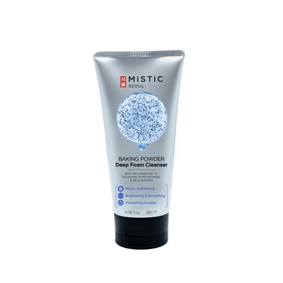 MISTIC BAKING POWDER Deep Foam Cleanser Глубокоочищающая пенка-пилинг для умывания с содой 180мл
