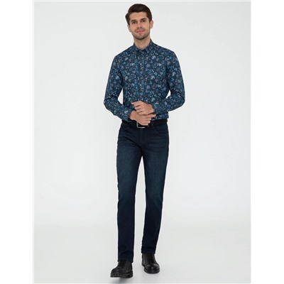 İndigo Regular Fit Uzun Kollu Gömlek